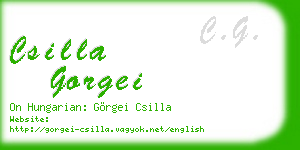 csilla gorgei business card